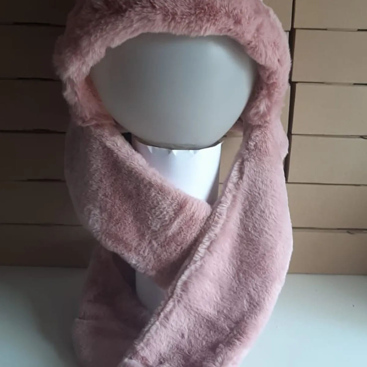 GENERICO - Gorro Bufanda Manopla Kawaii Gato 3 en 1 ROSADO