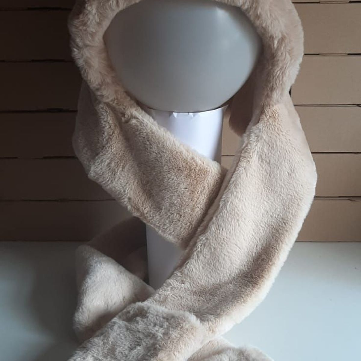 GENERICO - Gorro Bufanda Manopla Kawaii Gato 3 en 1 BEIGE