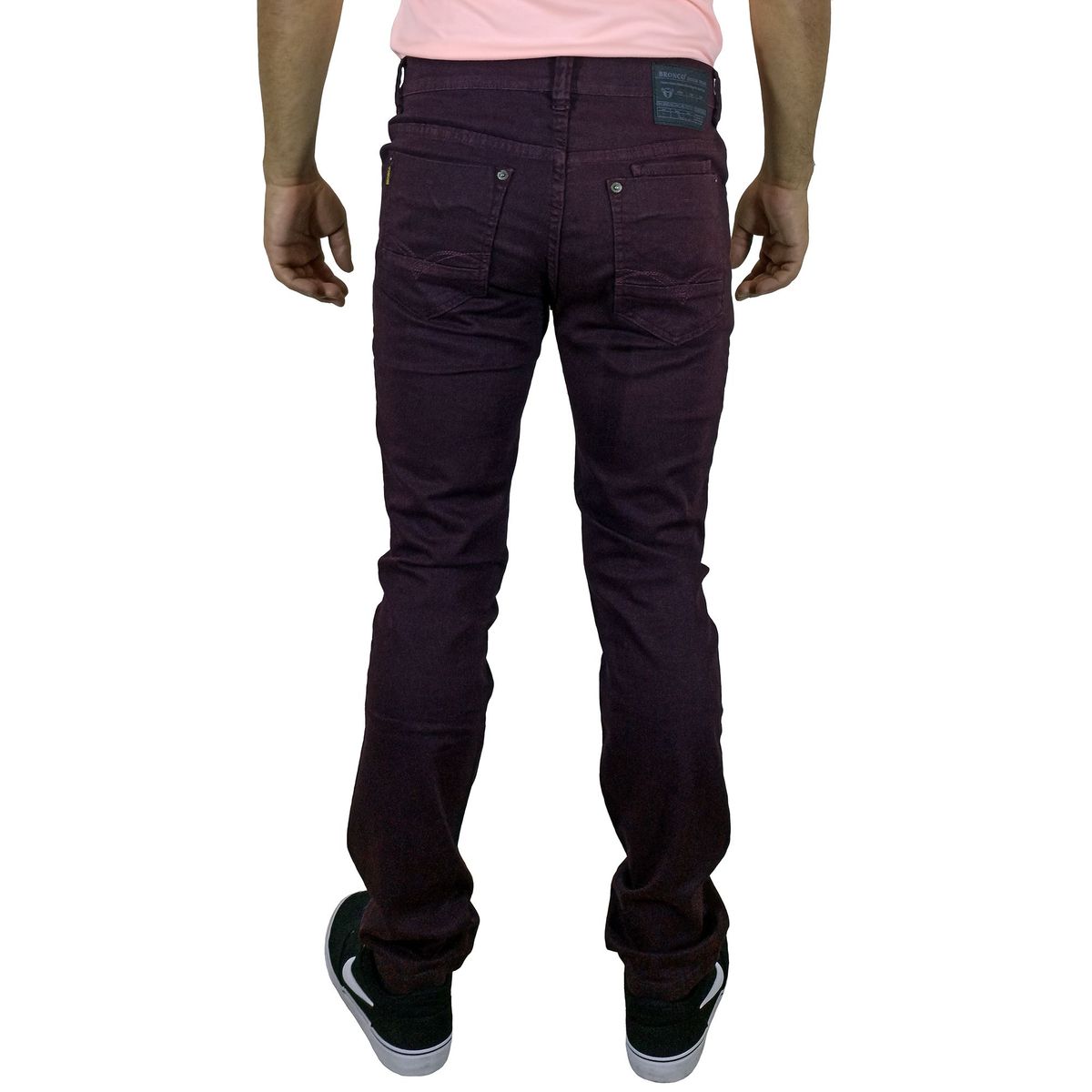 GENERICO - Pantalón Jean Bronco King Para Hombre - Guinda