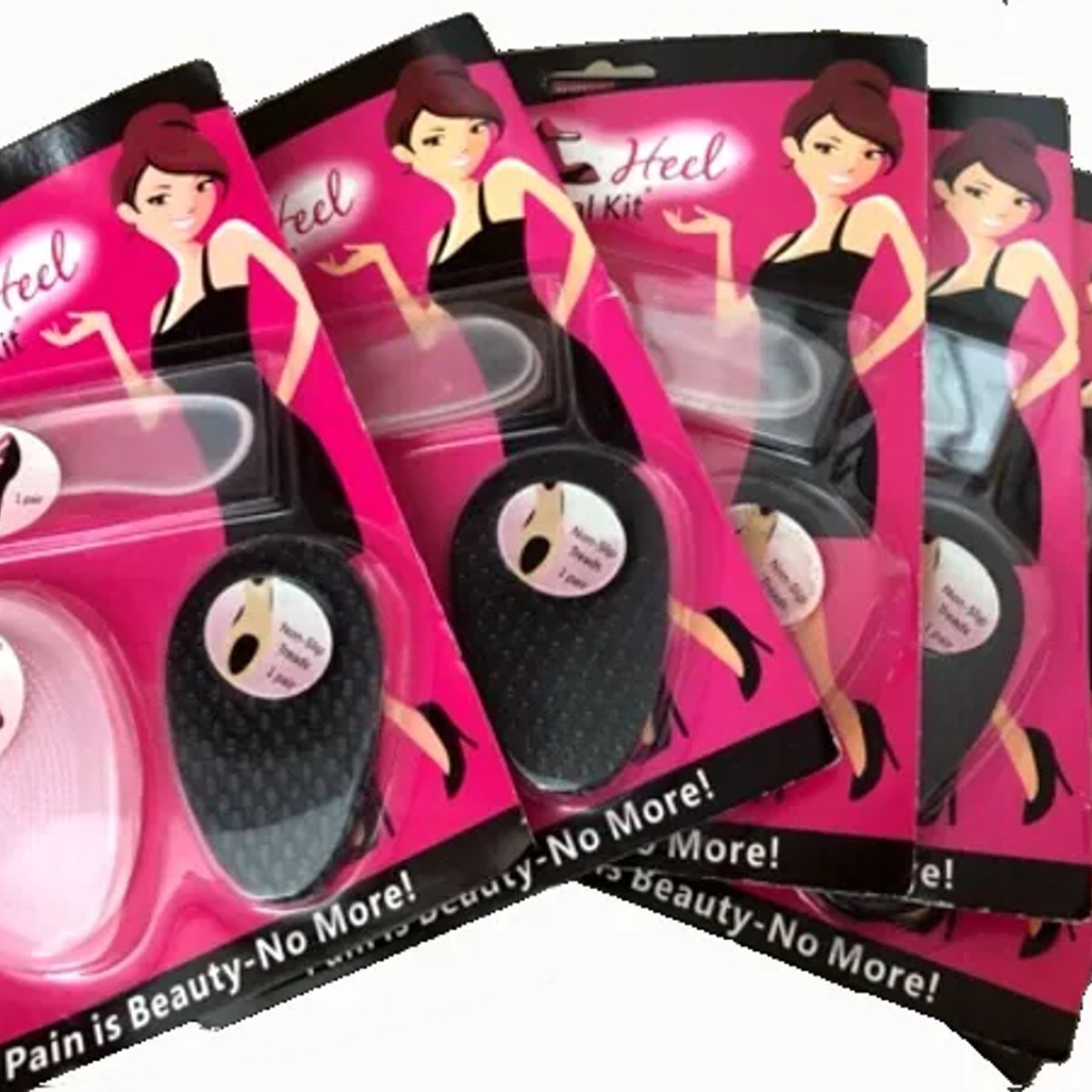 GENERICO - Almohadilla de gel suave para zapatos taco vestir antideslizante plantilla Kit 3 en 1