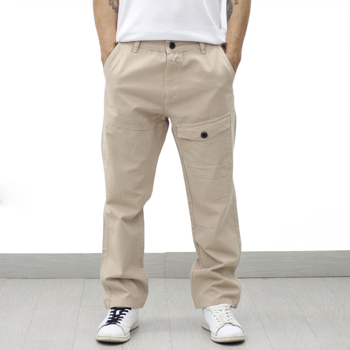 ABORIGEN - Pantalón Canvas Con Bolsillos De Hombre - Aborigen