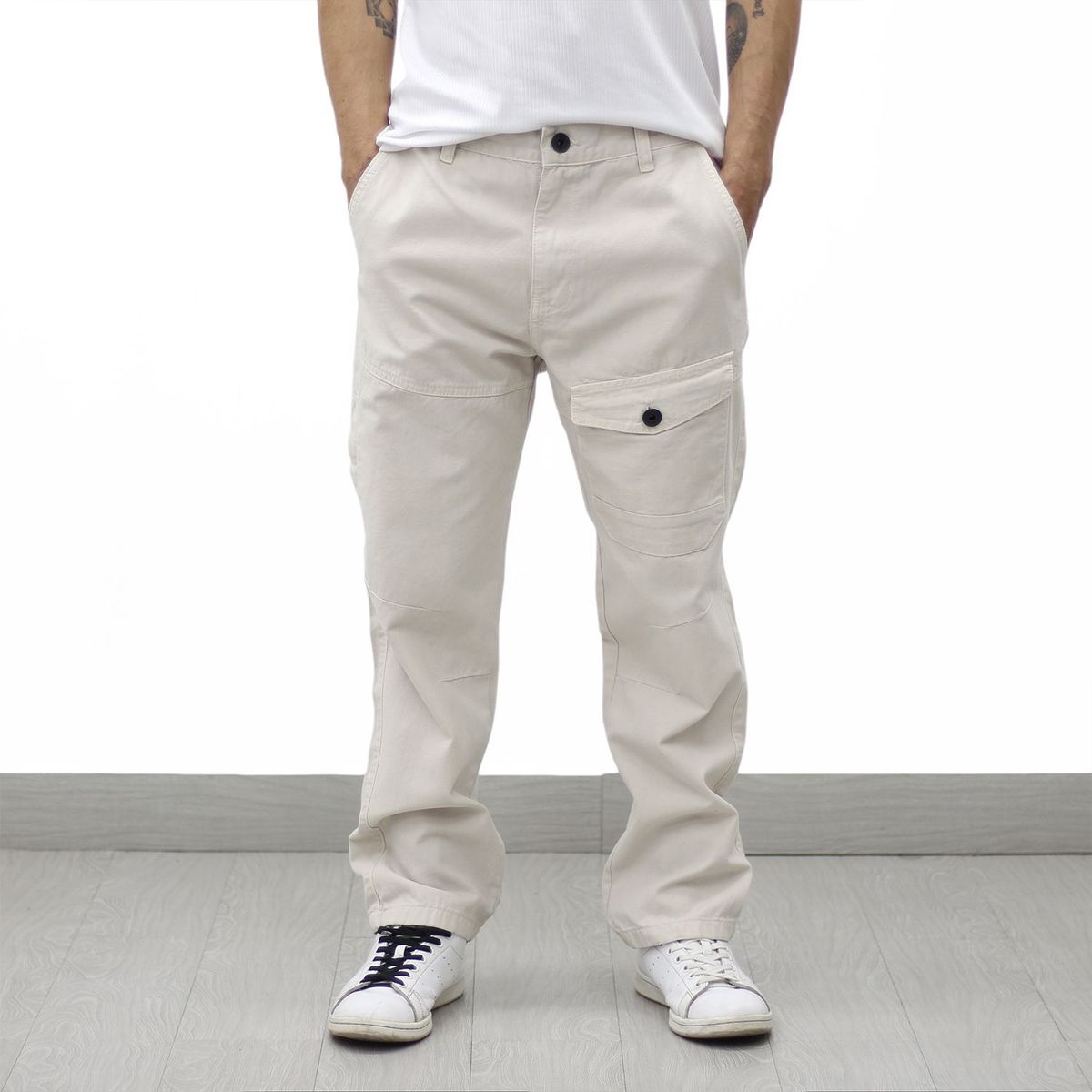 ABORIGEN - Pantalón Canvas Con Bolsillos De Hombre - Aborigen