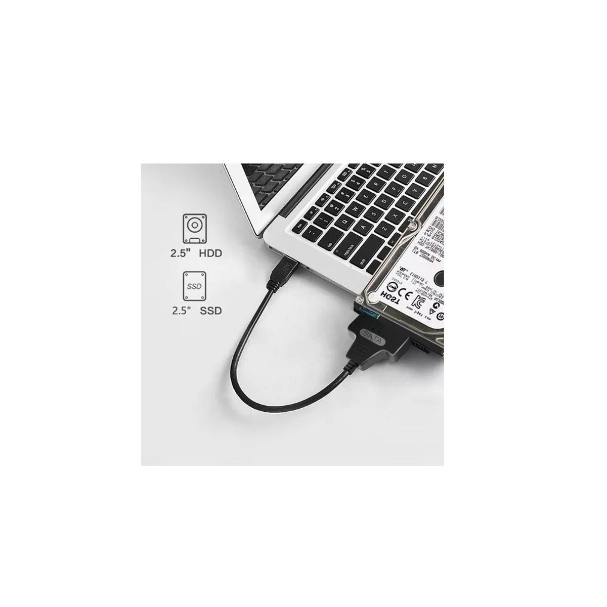 GENERICO - Cable Adaptador Usb 3.0 A Sata Para Disco Hdd Y Ssd De 2.5