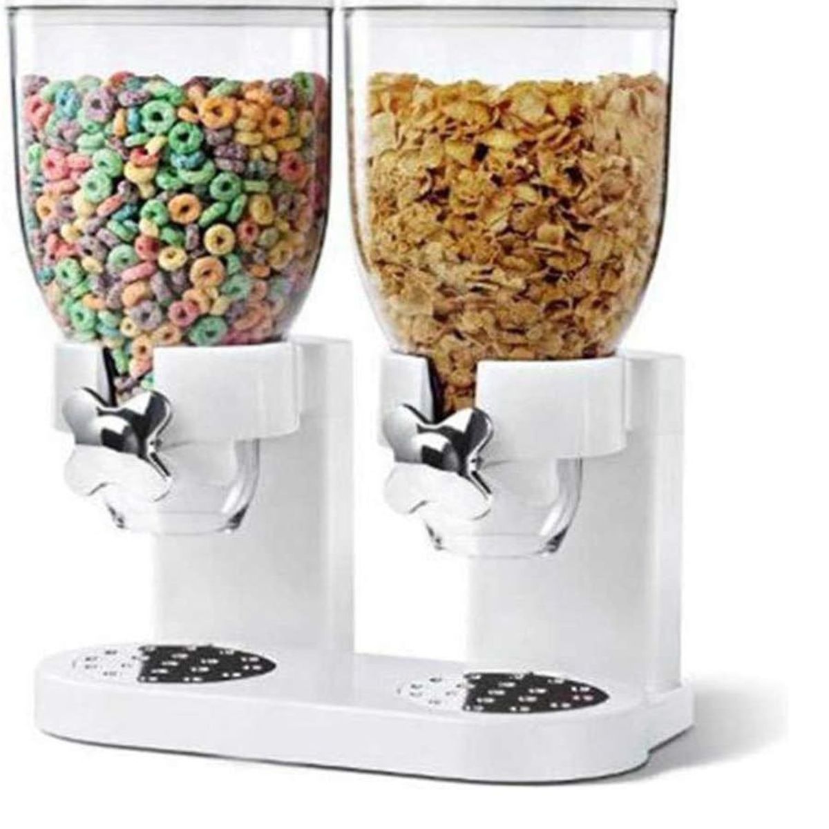 OEM - Dispensador de Cereal y Granos Secos de 2 Contenedores Blanco