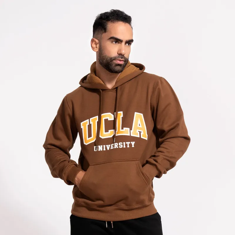 GENERICO - Polera hombre afranelado UCLA marrón café Arcoi