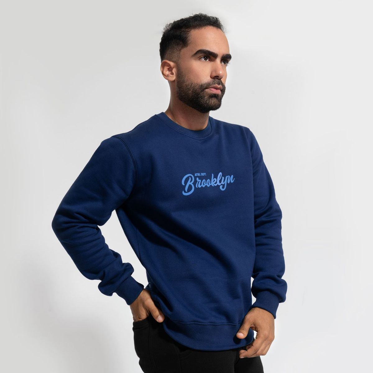 GENERICO - Polera afranelado Brooklyn azul acero Arcoi