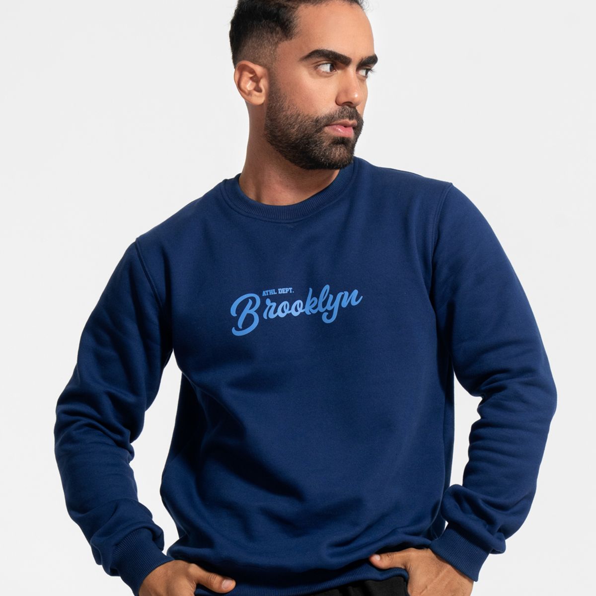 GENERICO - Polera sin capucha Brooklyn azul acero Arcoi