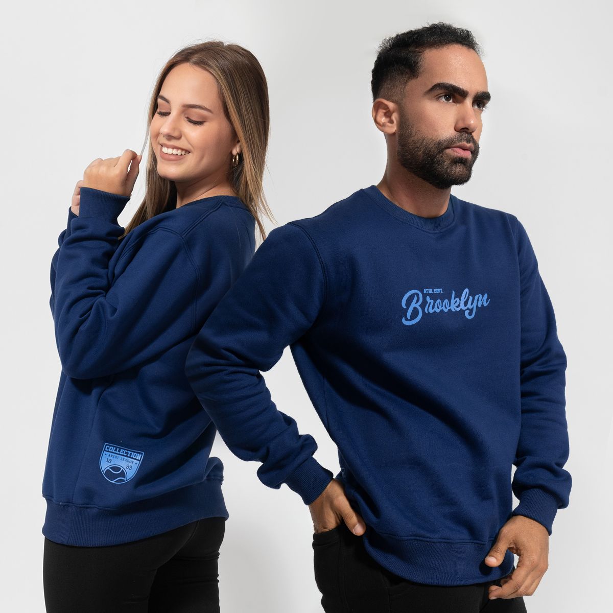 GENERICO - Polera sin capucha Brooklyn azul acero Arcoi