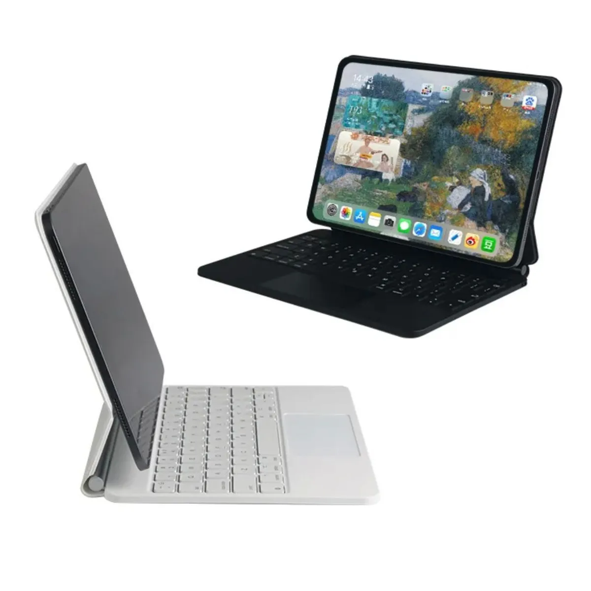 GENERICO - Ipad Magic Keyboard (A1) iPad Pro 12.9" de 3 4 5 y 6ta  Gen Blanco