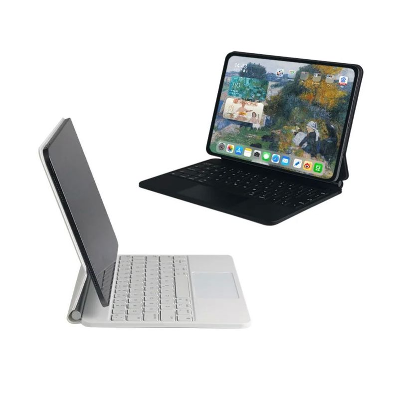 GENERICO - Ipad Magic Keyboard (A1) iPad Pro 12.9" de 3 4 5 y 6ta  Gen Blanco
