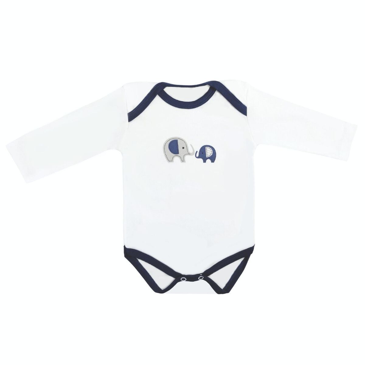 GENERICO - Ajuar Bebe - Algodón - Elefante - 6 piezas - Azul noche G