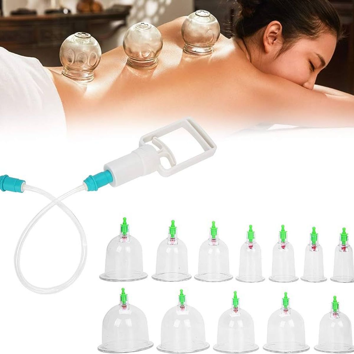 OEM - Juego de Ventosas Terapia Ventosas Masaje de Espalda Alivio del Dolor