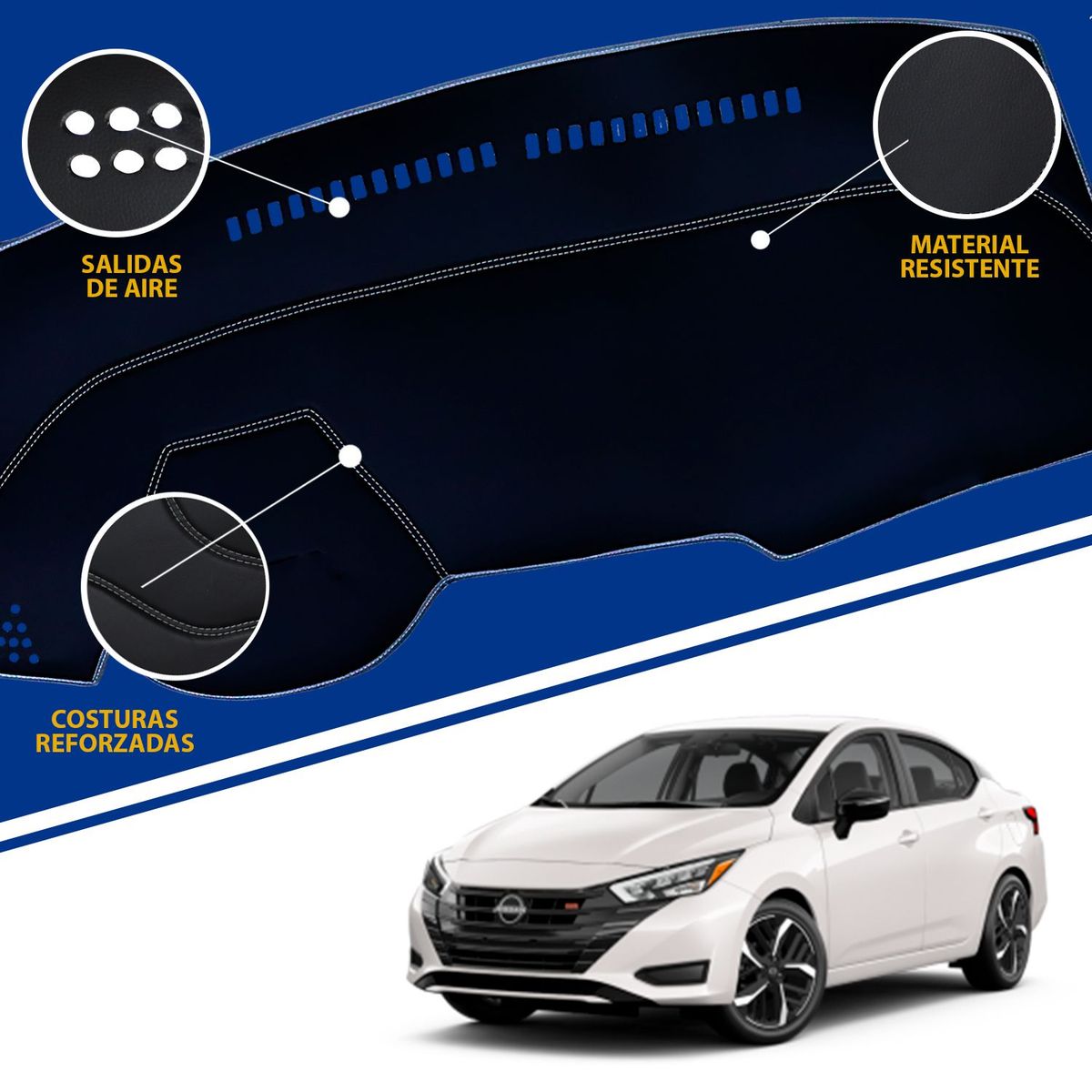 TECGO - PROTECTOR TAPETE PARA TABLERO TIPO NISSAN VERSA 2023