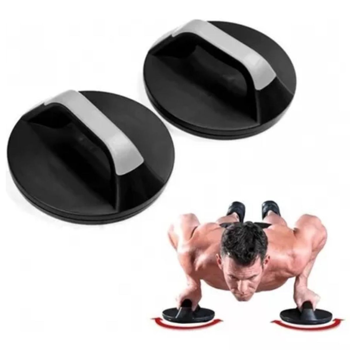 SPORT FITNESS - Planchera rotativa ejercitador de pectorales - negro