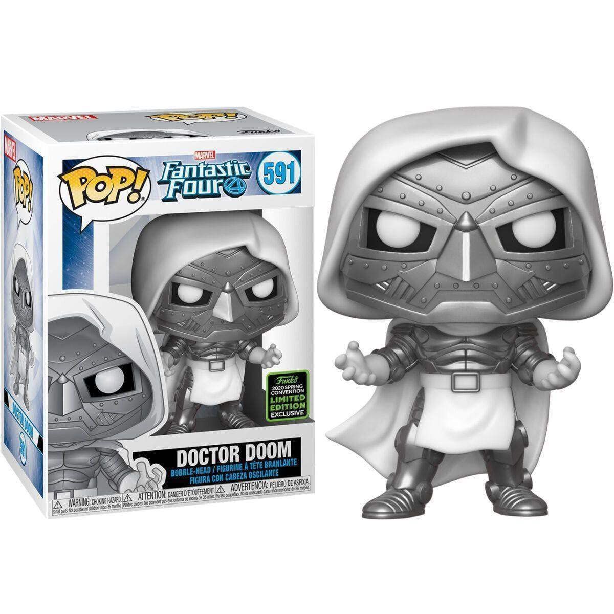 FUNKO - POP 2020 ECCC Exclusivo compartido 591 Dr. Doom (blanco)