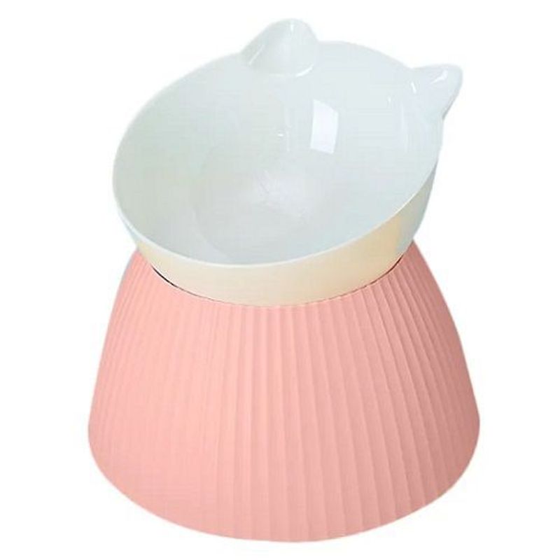 GENERICO - Plato para gato con base - Rosado