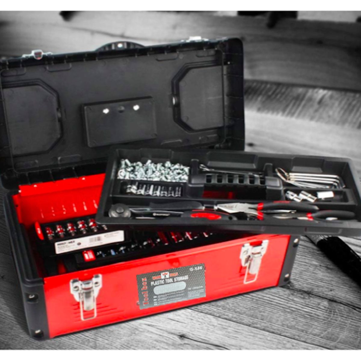 GENERICO - CAJA 16PULGADAS METAL PLASTICA PARA HERRAMIENTAS WORKTOOLS