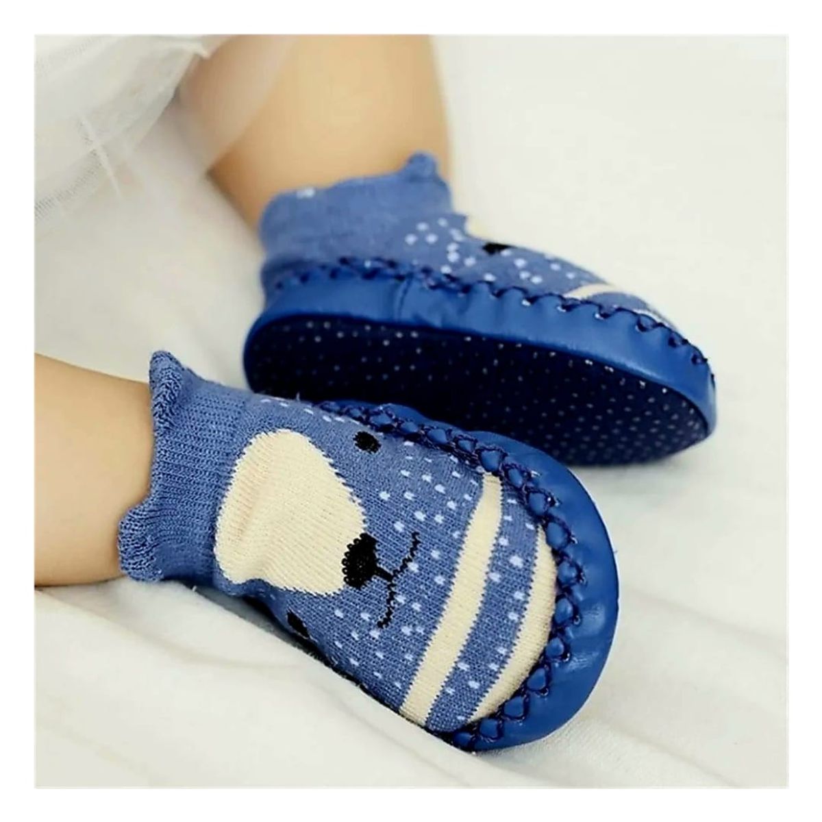 GENERICO - Zapamedias talla 12cm azul carita