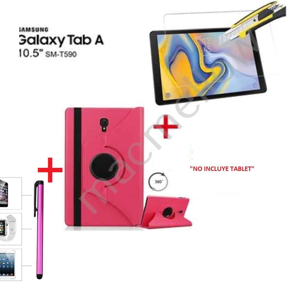 GENERICO - Funda con Mica con Lapiz para Samsung Tab A 10,5 SM-T590 Cover Case