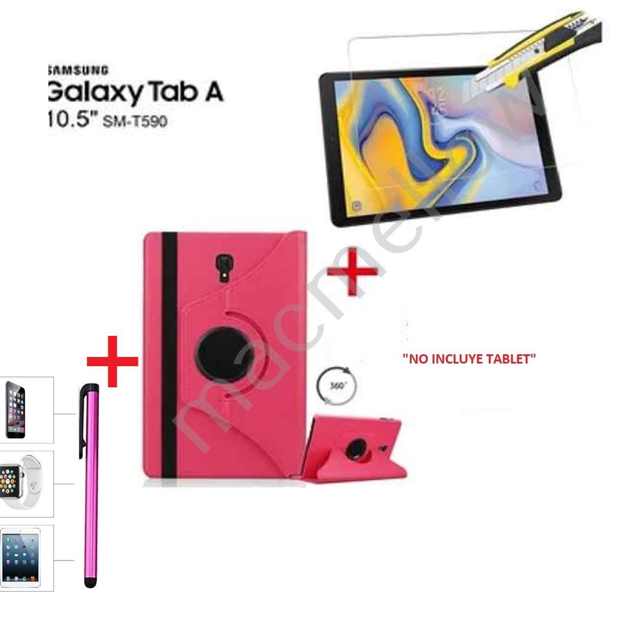 GENERICO - Funda con Mica con Lapiz para Samsung Tab A 10,5 SM-T590 Cover Case