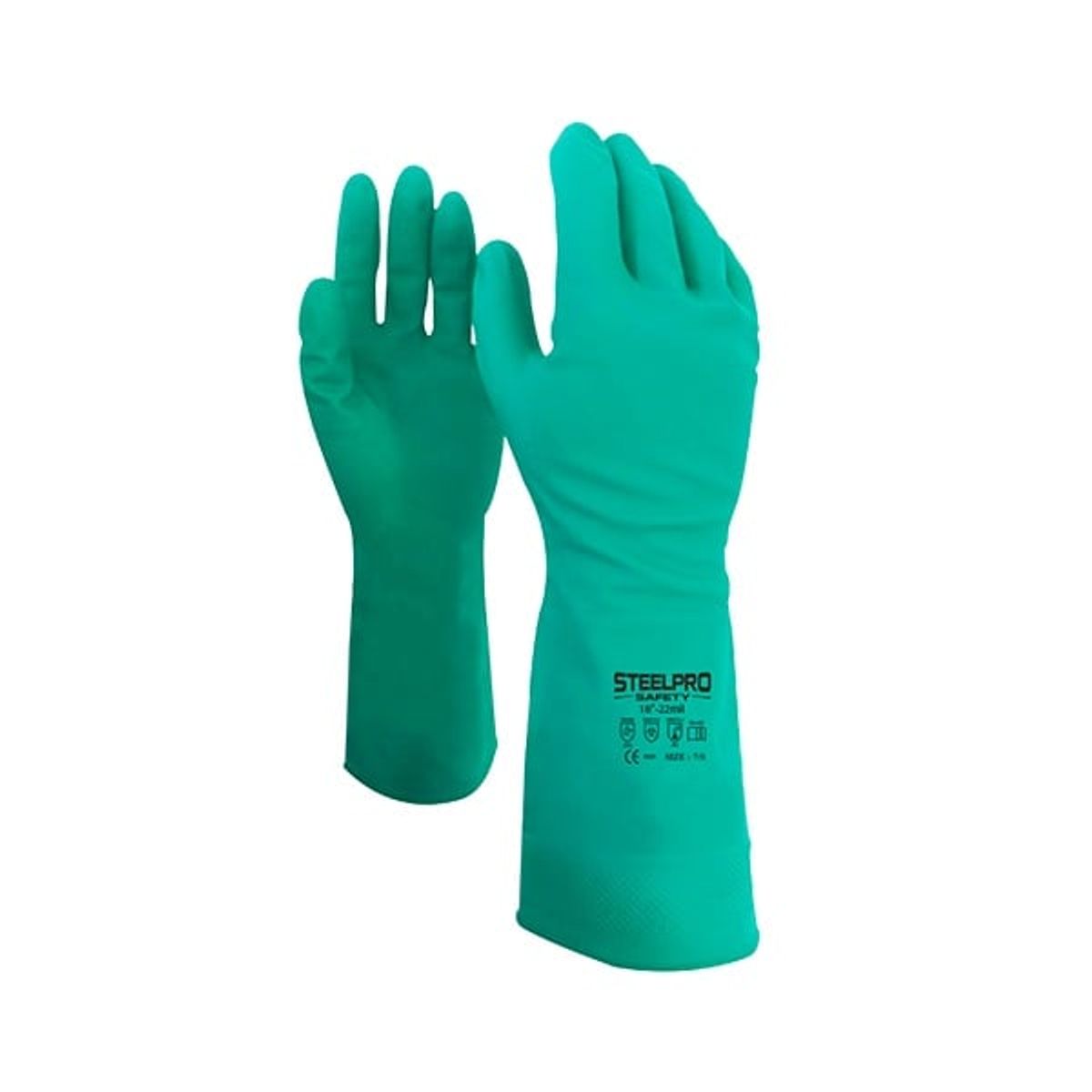 STEELPRO - GUANTE NITRILO STEELPRO 18”-22MIL