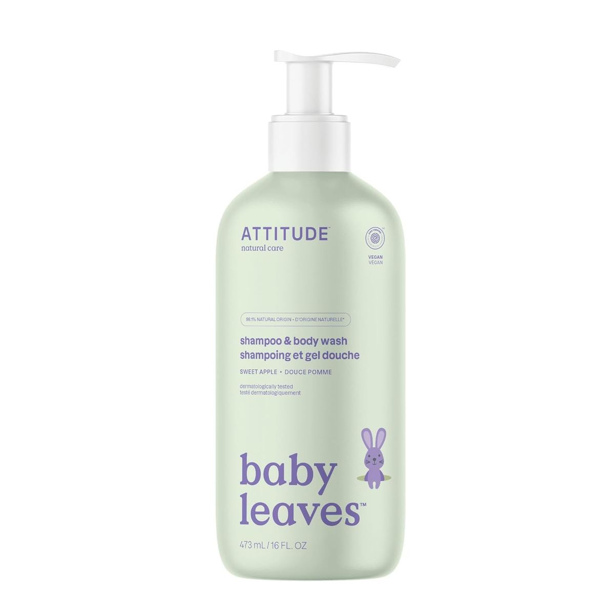 ATTITUDE - SHAMPOO 2 EN 1 BABY LEAVES ATTITUDE APPLE 473ML