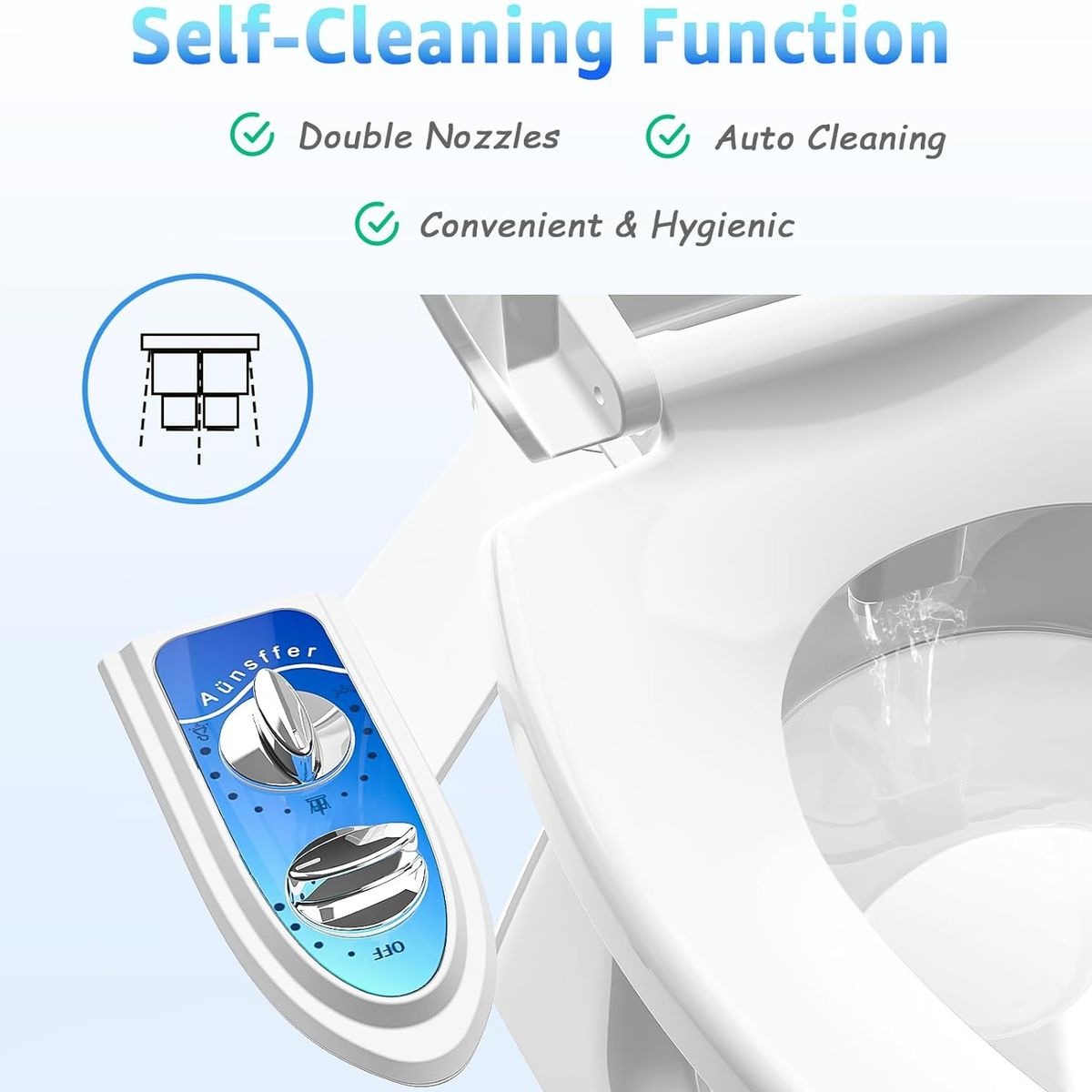 GENERICO - Bidet Bides Portatil Aunsffer Accesorio para inodoro baño no electrico