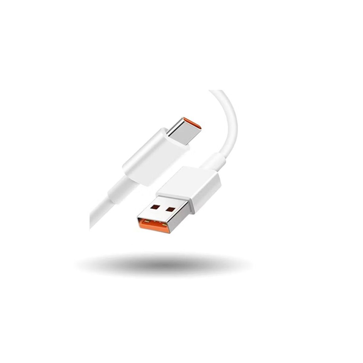 GENERICO - Cable USB Tipo C para Xioami 6A Carga Rápida 1M Blanco