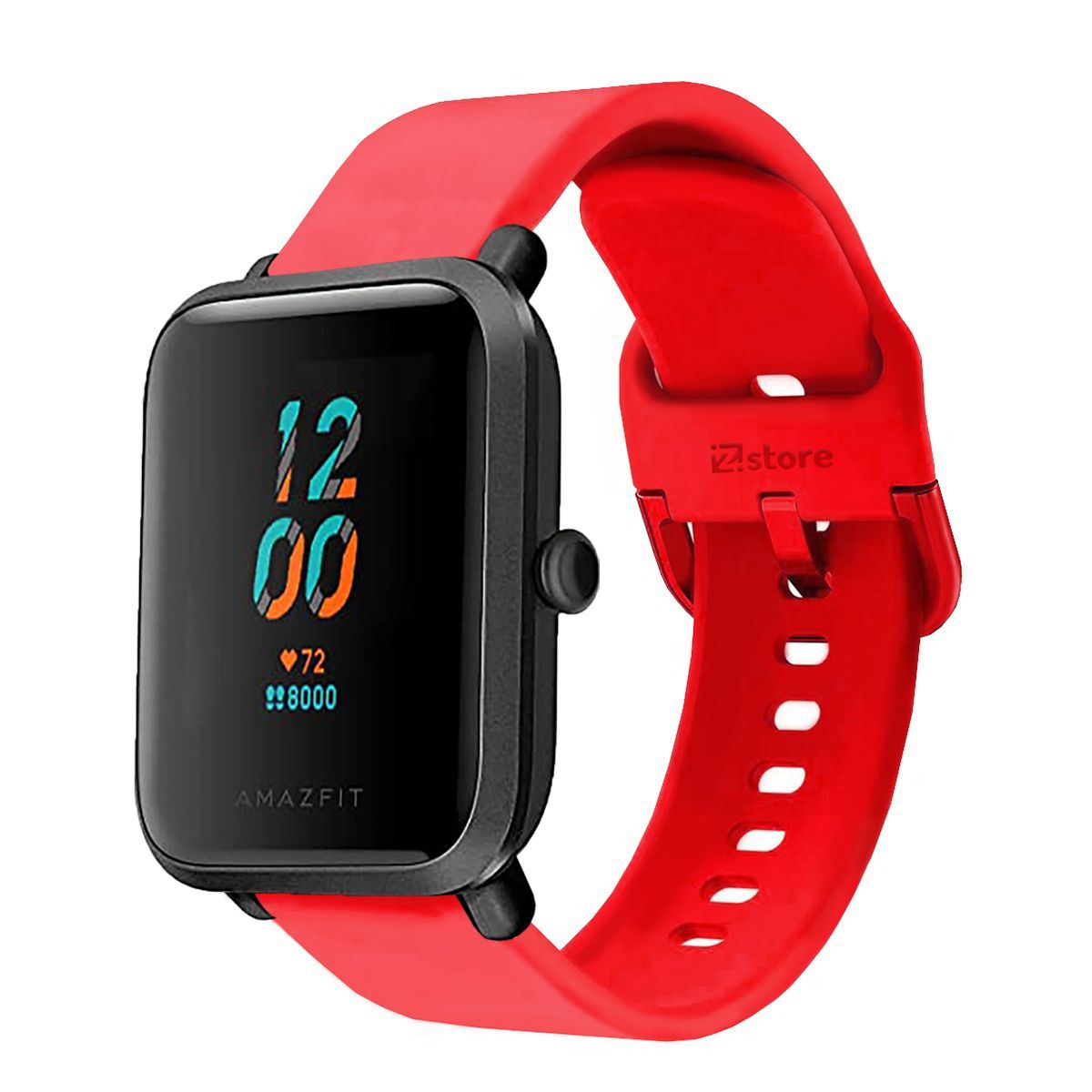 GENERICO - Correa Compatible Con Amazfit Bip Lite Rojo Hebilla 20mm