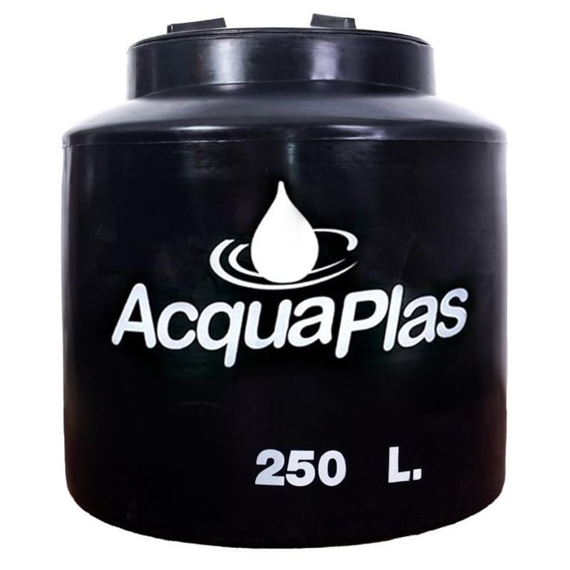 ACQUAPLAS - TANQUE PARA AGUA  ACQUAPLAS 250 L NEGRO + ACCESORIOS