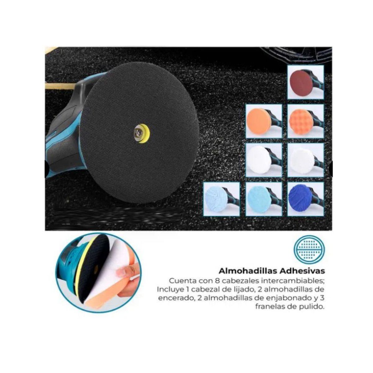Pulidora Lijadora Orbital Inalámbrica Electrica Bateria 12v, marca IMPORTADO MC - Foto 2