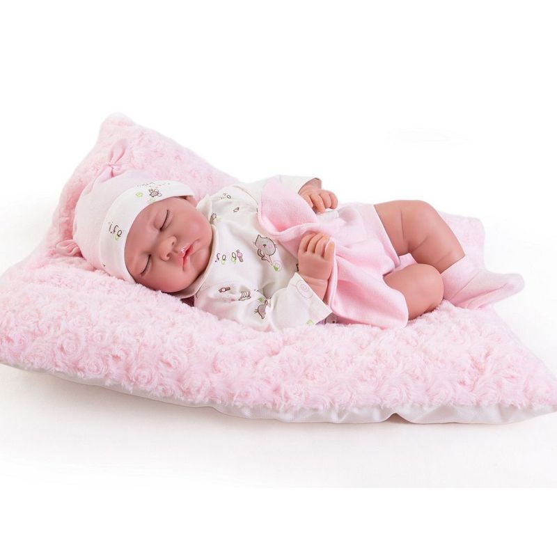 ANTONIO JUAN - Muñeca Antonio Juan - Recién Nacida Luna Cojín Rosa 42 cm