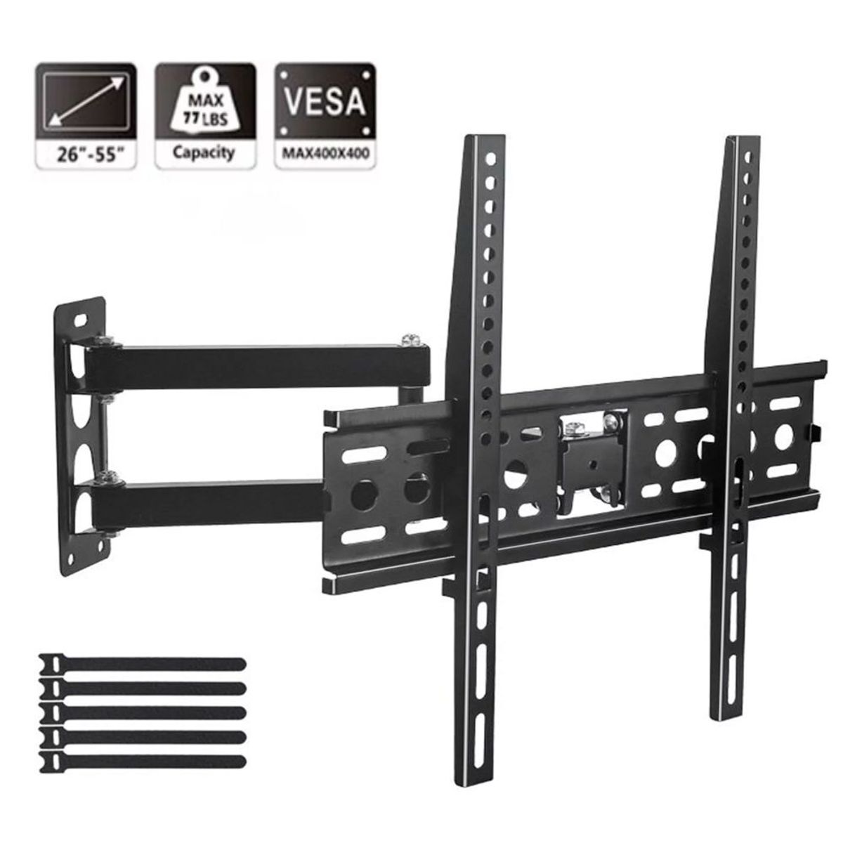 SEISA - Rack Movible para TV Soporte Plegable de Televisor de 26 a 55 Pulgadas