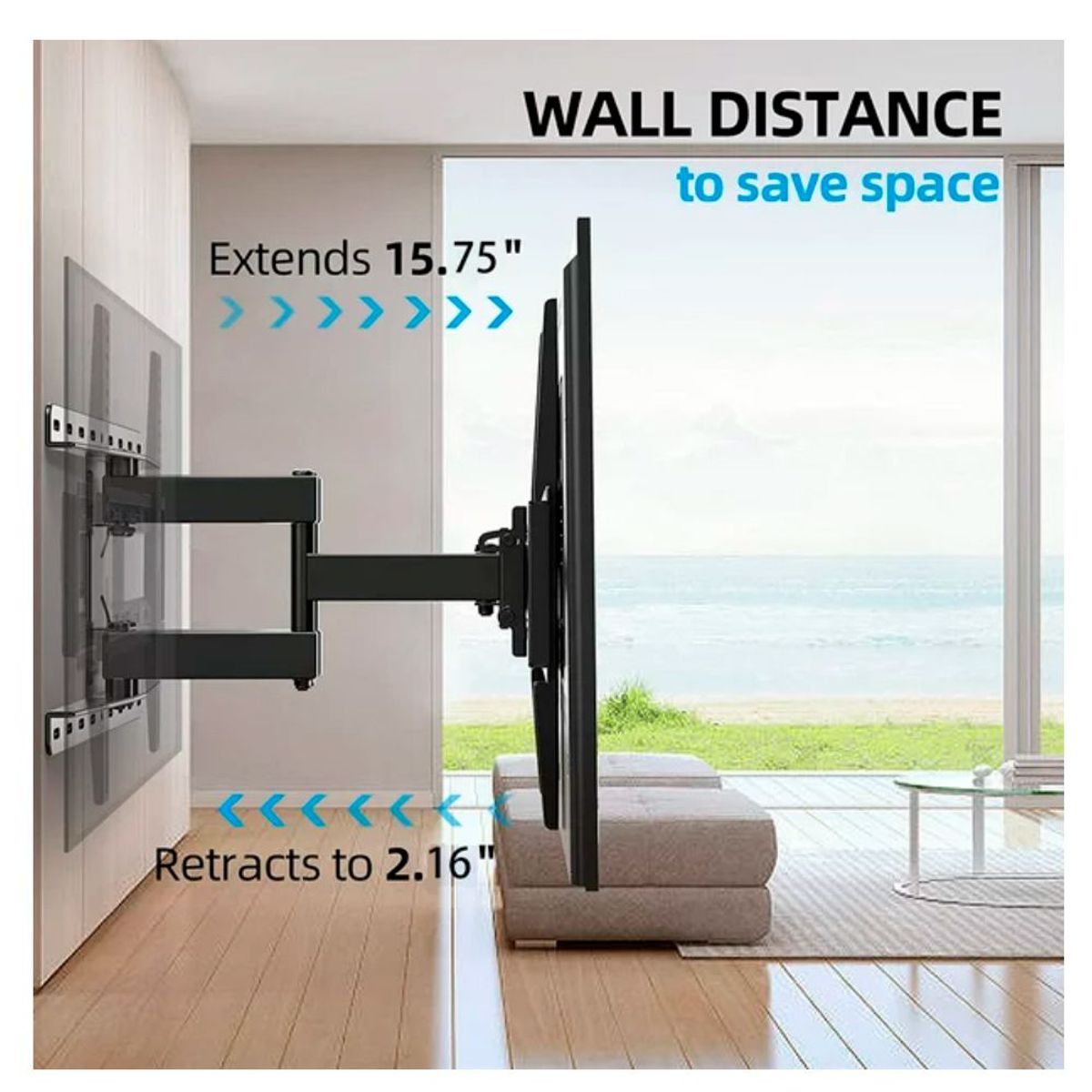 SEISA - Rack Movible para TV Soporte Plegable de Televisor de 26 a 55 Pulgadas