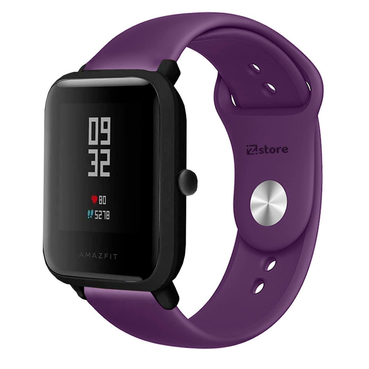 GENERICO - Correa Compatible Con Amazfit Bip Morado Broche 20mm