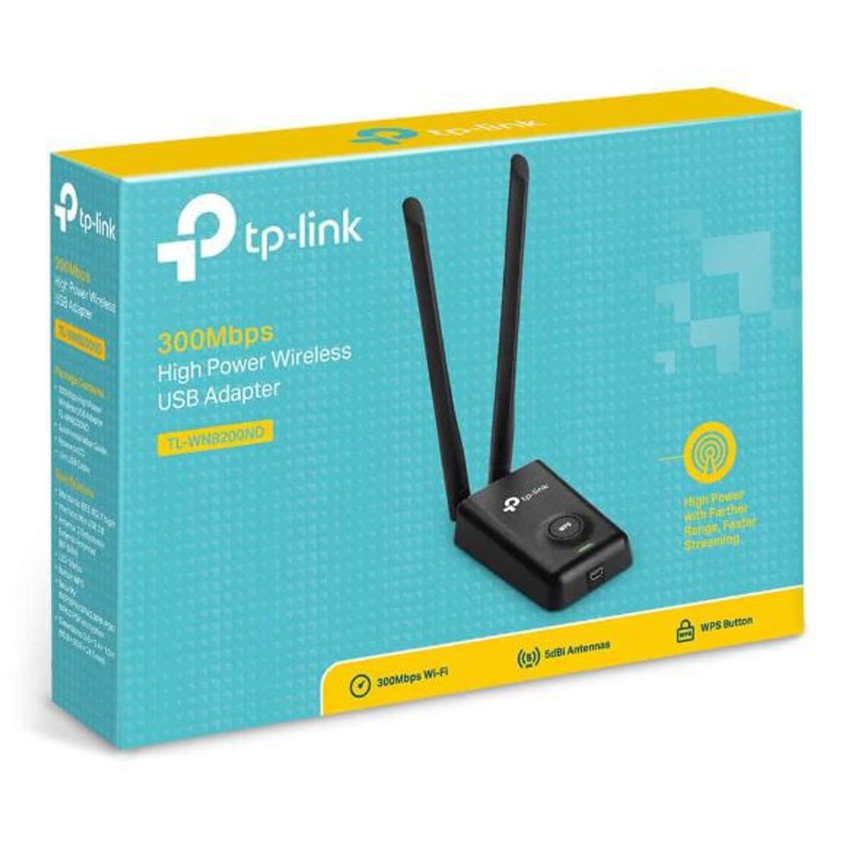 TP LINK - Adaptador USB Inalámbrico Alta Potencia TL-WN8200ND TP-LINK