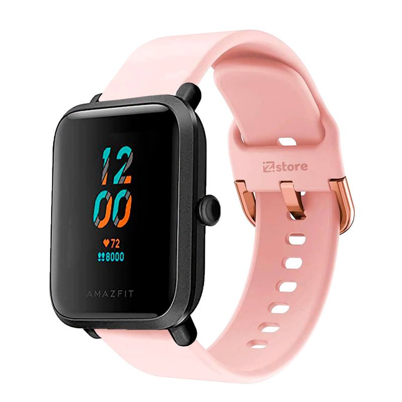 GENERICO - Correa Compatible Con Amazfit Bip S Rosado Hebilla 20mm