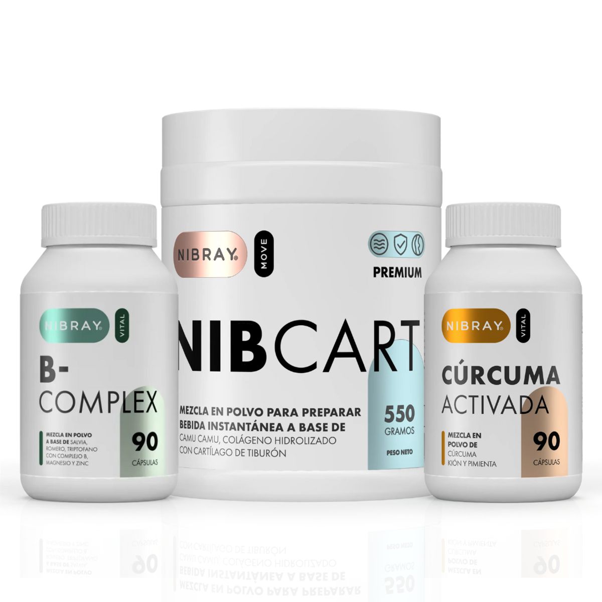 NIBRAY - Nibcart Curcuma y Complejo B Pack Salud y Bienestar Nibray Vital