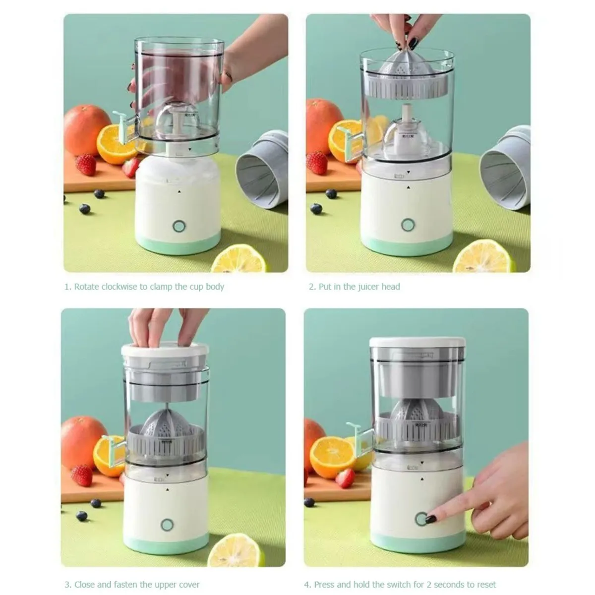 ROHS - Exprimidor de Naranja y Frutas Eléctrico Portátil y Recargable