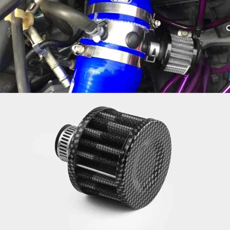 GENERICO - MINI FILTRO DE AIRE UNIVERSAL  FIBRA DE CARBONO  12CM