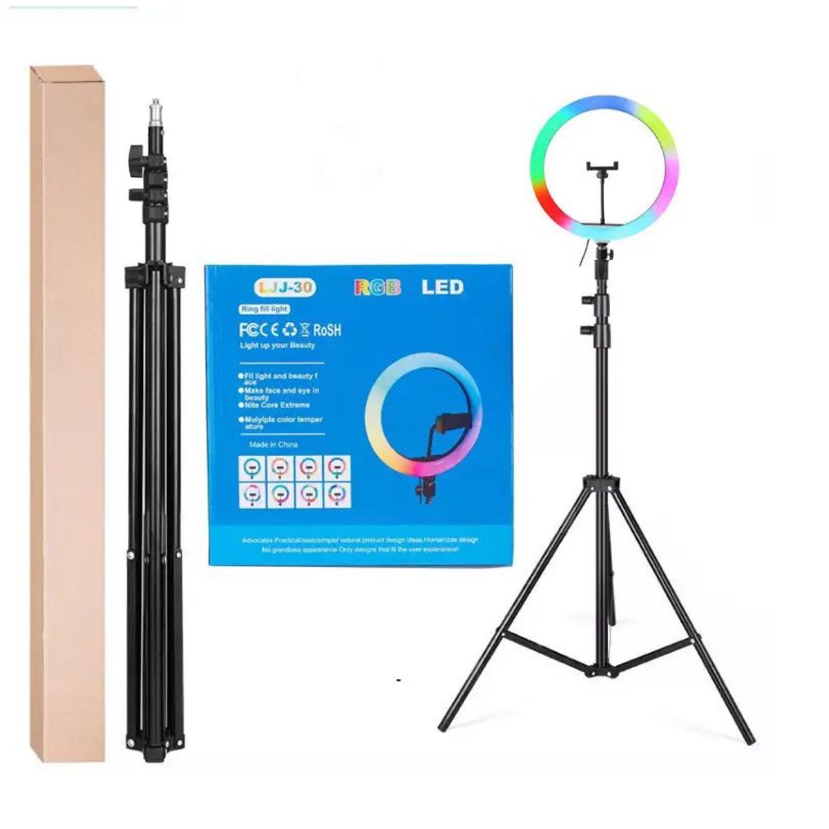 OEM - Aro anillo Luz Led RGB de 36cm + Tripode 2.10 mt para Tik Tok
