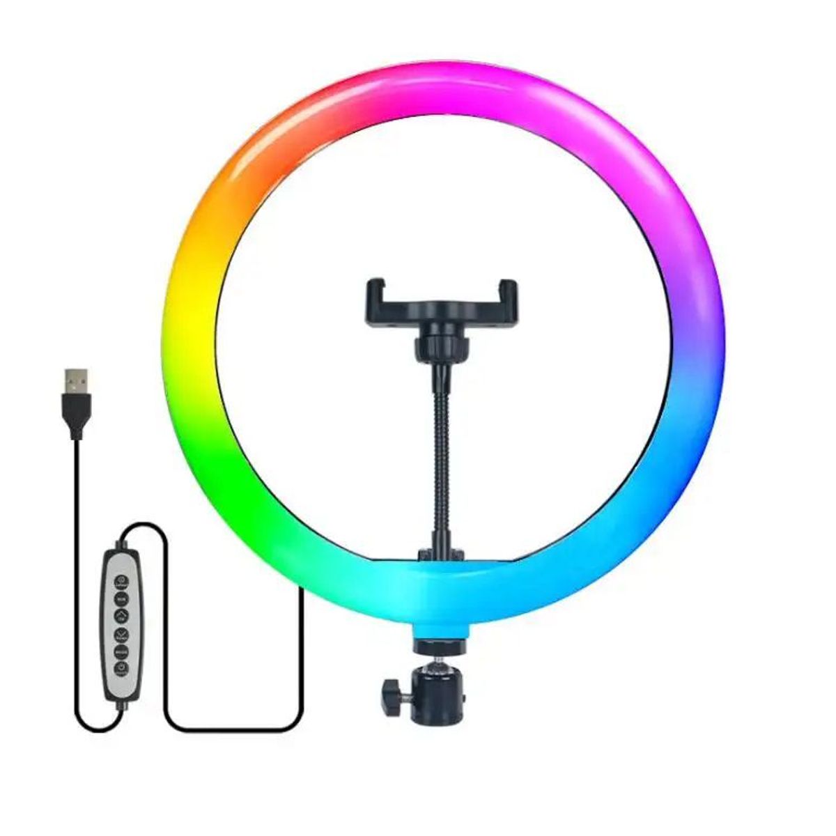 OEM - Aro anillo Luz Led RGB de 36cm + Tripode 2.10 mt para Tik Tok