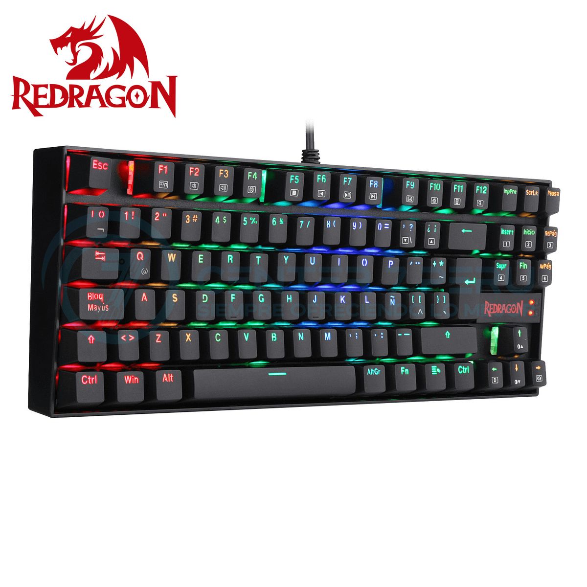 REDRAGON - K552RGB KUMARA black RED SWITCH Español