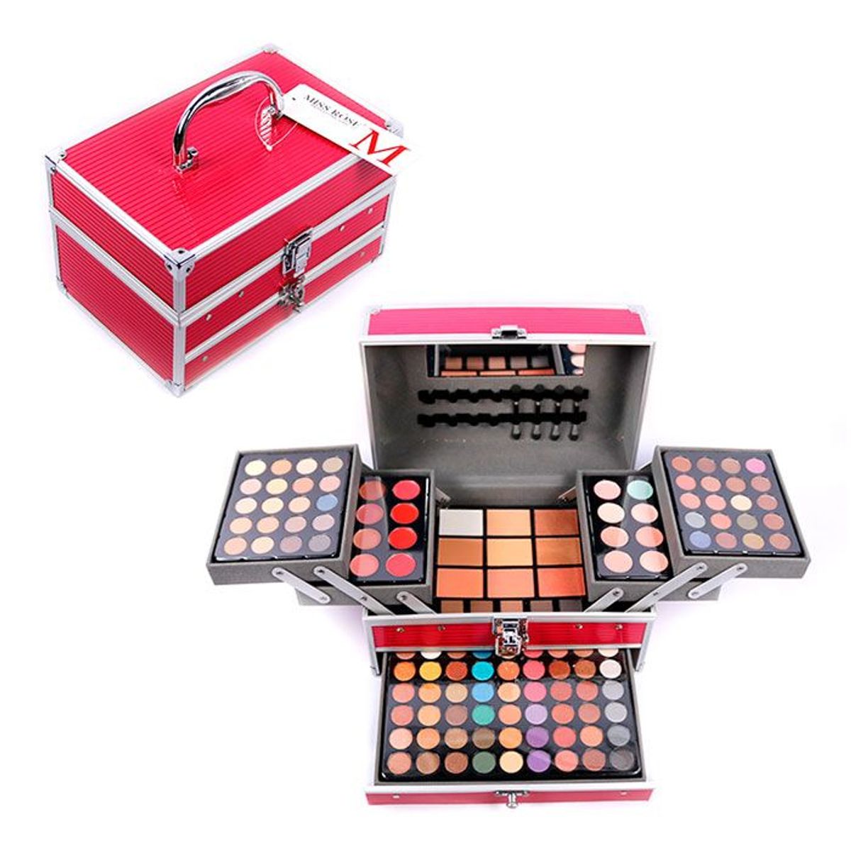 GENERICO - Maletita de Maquillaje Vintage Style Completa Rose Exclusiva