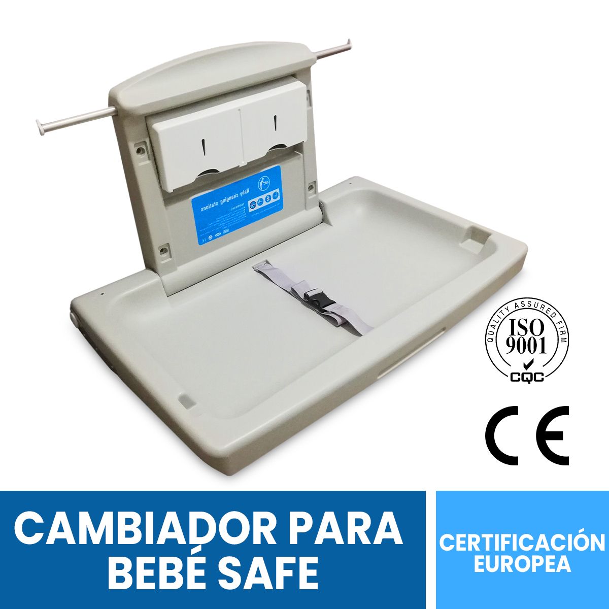 EXORIAM - Cambiador Mudador de Bebe Horizontal Plegable Sobre Pared