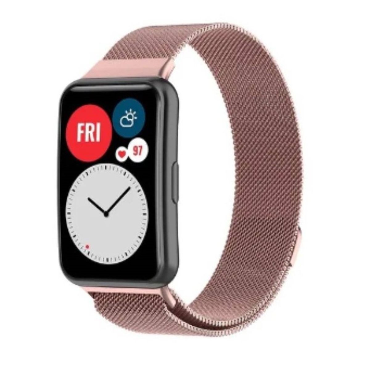 GENERICO - Correa De Milanesa Para Huawei Band 7 - Rosa