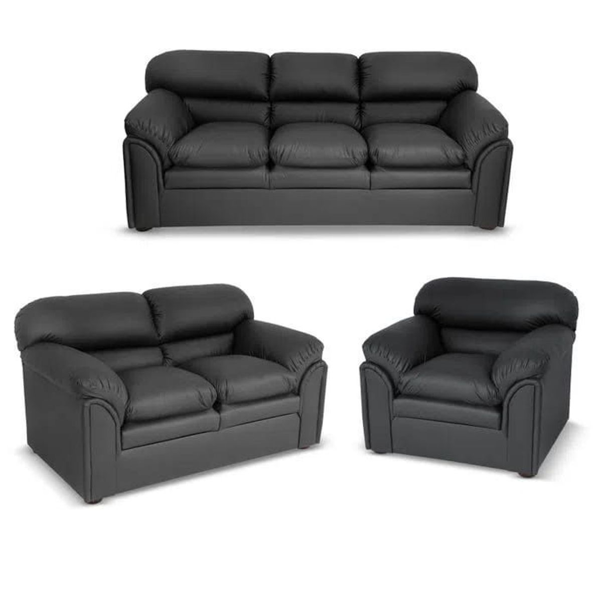 DMUEBLES - Dmuebles Juego de Sala Iman 3-2-1 Negro