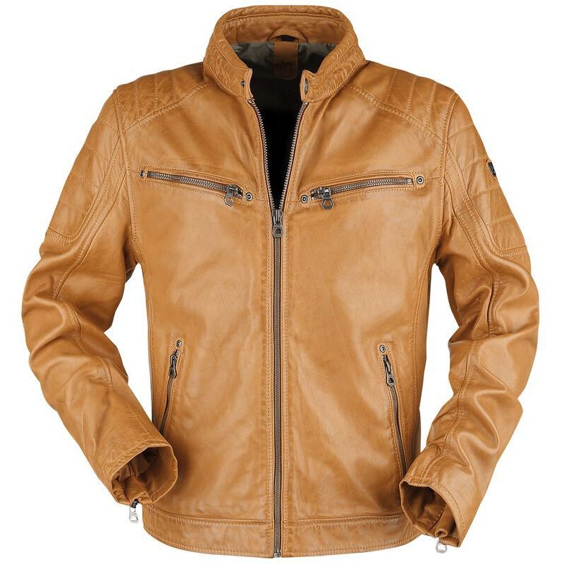 GENERICO - CASACA DE MOTOCICLISTA SCOYCO JK52 AMARILLO CAFE RACER CLASICO