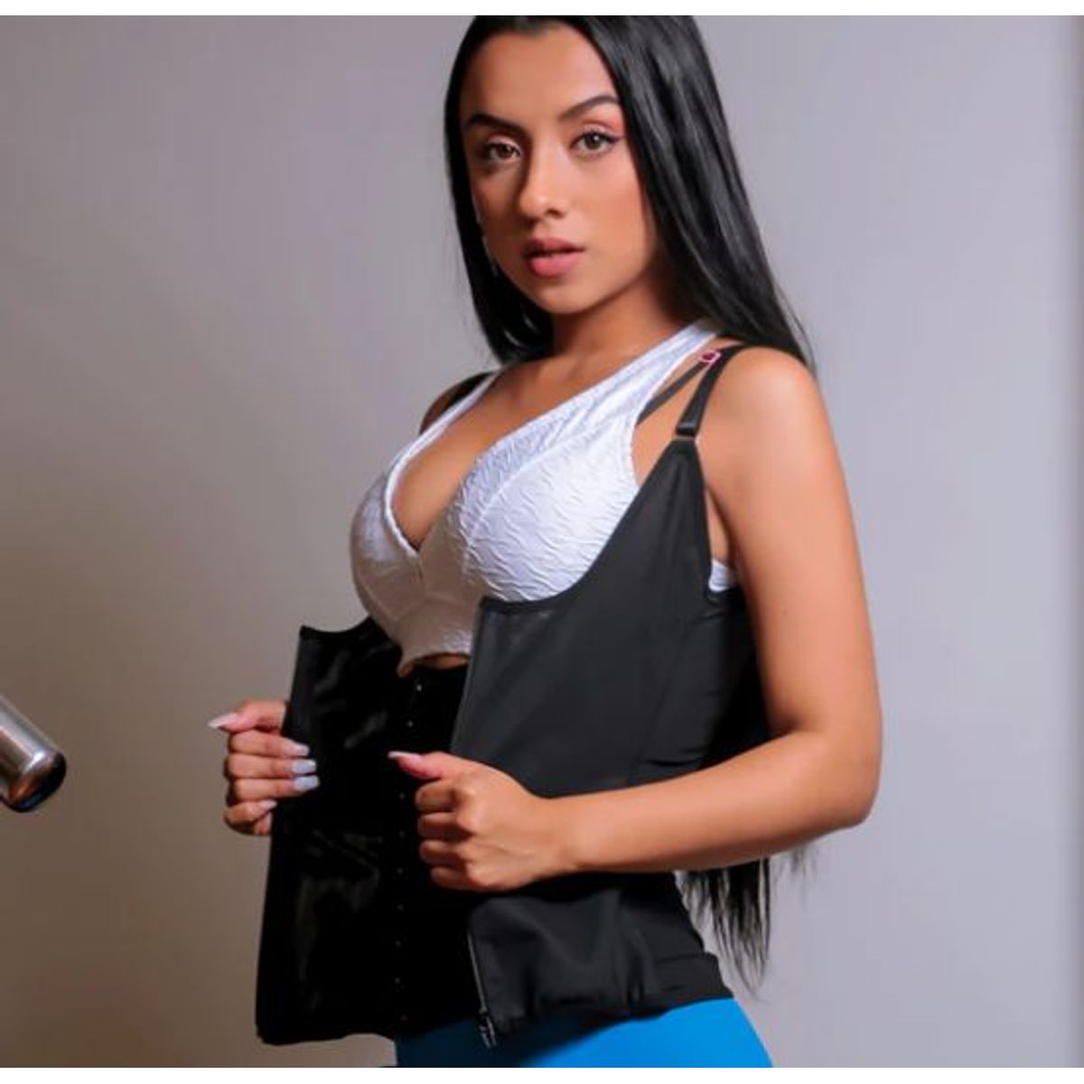 FAJAS VICKY MOLDEA TU INTERIOR - Faja Chaleco Doble Presión de Tirantes Removibles Reloj de arena