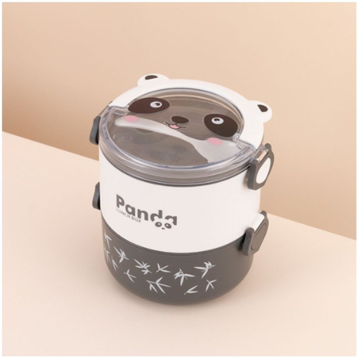 INSPIRA MARKET - Taper fiambrera portátil contenedor de alimentos osito 2 niveles